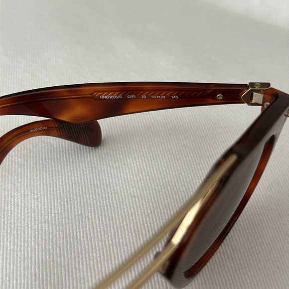 NWOT Rag & Bone 50MM RNB1005/S Square Sunglasses in Brown tortoise OS main image 4